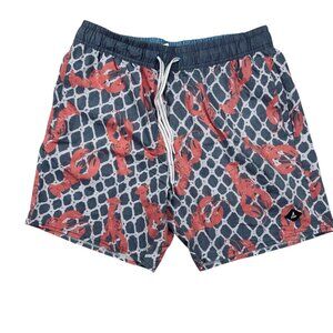 Sperry Medium Men Lobster Swim Shorts Trunks Beach Coastal Resortwear Preppy